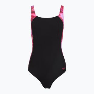 Дамски цял костюм за плуване Speedo Shaping LunaLustre Printed anthracite/ruby