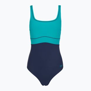 Дамски цял костюм за плуване Speedo Shaping Contour Eclipse peacock teal/peacoat