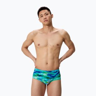 Мъжки боксерки за плуване Speedo Printed 13,5 cm Brief sunset grove/green