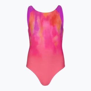 Детски цял бански костюм Speedo Print Pulseback розов/неонов виолетов