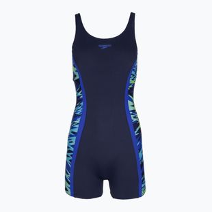 Дамски цял костюм за плуване Speedo Hyperboom Splice Muscleback Legsuit peacoat/sapphire