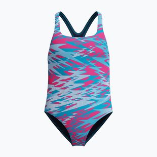 Детски цял бански костюм Speedo Hyperboom Print Medalist margarita pink