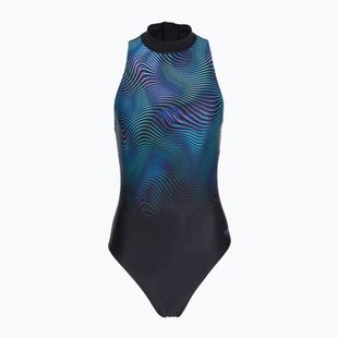 Дамски цял костюм за плуване Speedo Print Hydrasuit anthracite