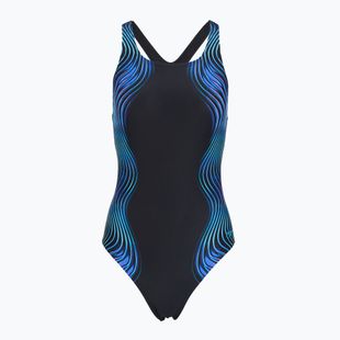 Дамски цял костюм за плуване Speedo Print Medalist anthracite