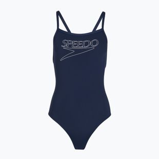 Детски цял бански костюм Speedo Endurance+ Logo Thinstrap peacoat