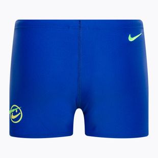 Детски боксерки за плуване Nike Multi Logo Square Leg, сини NESSD042-494
