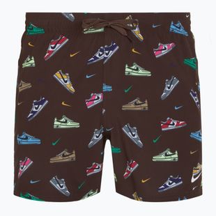 Мъжки къси панталони за плуване Nike Multi Print 5" Volley в бароково кафяво