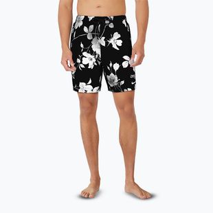 Мъжки бански шорти Nike Fine Floral 7" Volley black