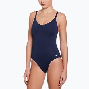 Дамски цял бански костюм Nike Essential V-Neck midnight navy