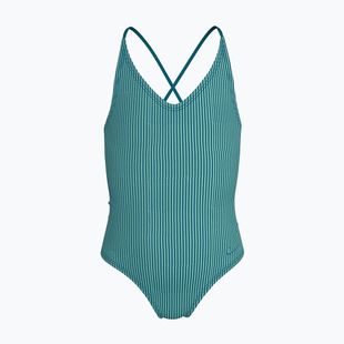 Детски цял бански костюм Nike Ocean Bound Ripple Texture Lace Up blached turquoise