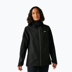 Дамско дъждобранно яке REGATTA Birchdale II black/seal grey