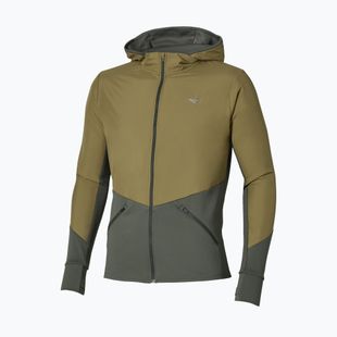 Мъжко яке за бягане Mizuno Active Warmalite Hybrid Full Zip Hooded Long Sleeve Top forest night