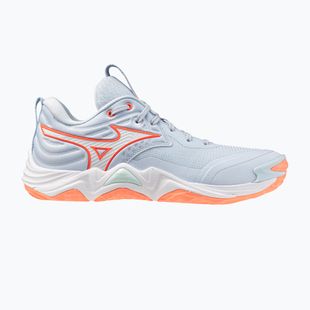 Дамски обувки за волейбол Mizuno Wave Momentum Elite blue finch/white/lava orange