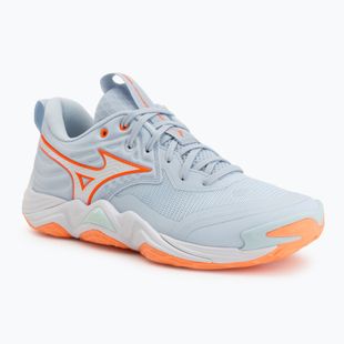 Дамски обувки за волейбол Mizuno Wave Momentum Elite blue finch/white/lava orange