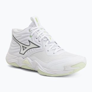 Дамски обувки за волейбол Mizuno Wave Momentum Elite Mid white/balsam green/ambrosia
