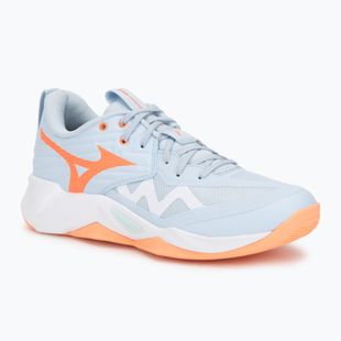 Дамски обувки за волейбол Mizuno Wave Momentum Pro blue finch/lava orange/flamingo coral