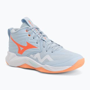 Дамски обувки за волейбол Mizuno Wave Momentum Pro Mid blue finch/lava orange/flamingo coral