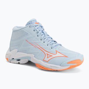Дамски обувки за волейбол Mizuno Wave Lightning Elite Mid blue finch/whitelava orange