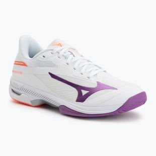 Дамски обувки за тенис Mizuno Wave Exceed Court AC white/dahlia/lava orange