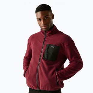Мъжки поларен суитшърт REGATTA Frankie Full Zip dark maroon