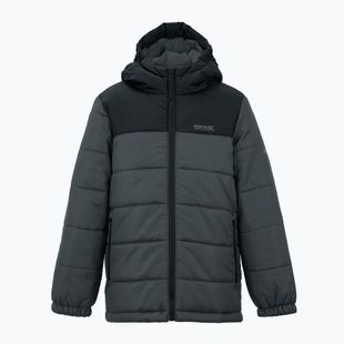 Детско ватирано яке REGATTA Lofthouse black/seal grey