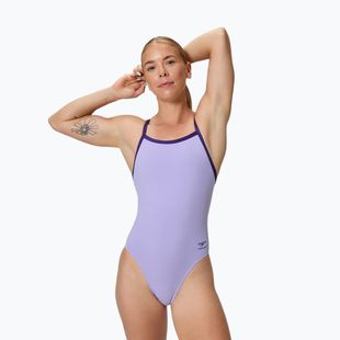 Дамски цял бански костюм Speedo Solid Turnback bright lavender