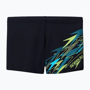 Мъжки бански боксери Speedo Medley Logo Aquashort anthracite/hyper teal