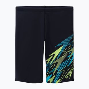Мъжки шорти за плаж тип клин Speedo Medley Logo Jammer anthracite/hyper teal