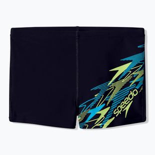 Момчешки бански боксерки Speedo Medley Logo Aquashort anthracite/citrus green