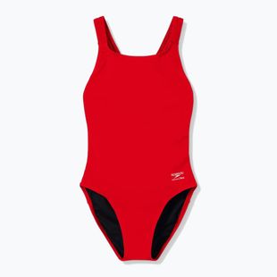Дамски цял костюм за плуване Speedo Solid Endurancex Leaderback team red