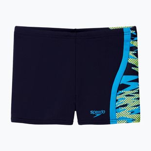 Момчешки бански боксерки Speedo Hyperboom Splice Aquashort anthracite/hyper teal