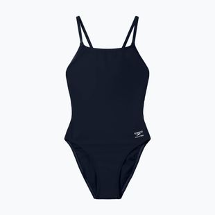 Дамски цял костюм за плуване Speedo Solid Endurancex Strappy Back team black