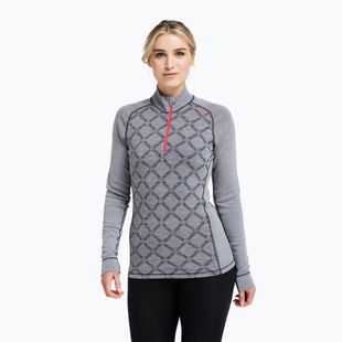 Дамски термоактивен суитшърт Dovre Half Zip Jacquard grey