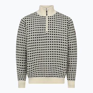 Мъжки пуловер Dovre Knitted Half Zip Pullover beige