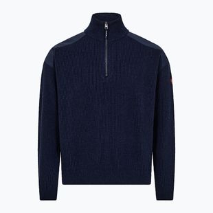 Мъжки пуловер Dovre Ribbed Knit Half Zip navy