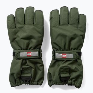 Детски скиорски ръкавици LEGO Lwatlin 700 dark green