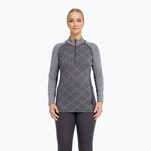 Дамски термоактивен суитшърт Dovre Wool Organic Half Zip grey