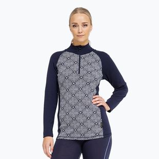 Дамски термоактивен суитшърт Dovre Wool Organic Half Zip navy