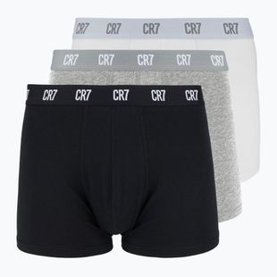 Мъжки боксерки CR7 Basic Trunk 3 чифта white/ greymelange/ black