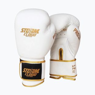 Боксови ръкавици StormCloud Boxing Pro white/gold