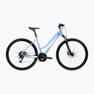 Дамски велосипед за кросфит KROSS Evado 3.0 W blue/white/gloss