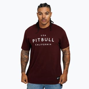 Мъжка тениска Pitbull West Coast Usa Cal burgundy