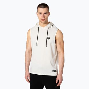 Мъжки потник Pitbull Mercado Hilltop Hooded Sleeveless white