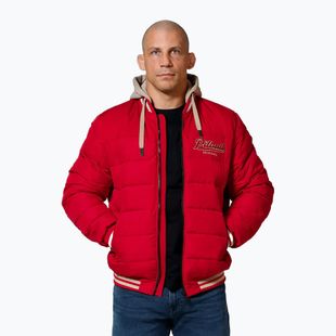 Мъжко яке Pitbull Hidden Quilted Hooded red/beige