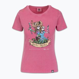 Мъжка тениска Pitbull Doubletrouble с изпиране в розово