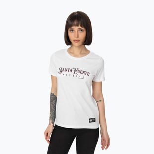 Pitbull Santa Muerte дамска тениска Rose white