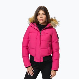 Дамско зимно яке Pitbull Azalea Quilted Hooded raspberry red