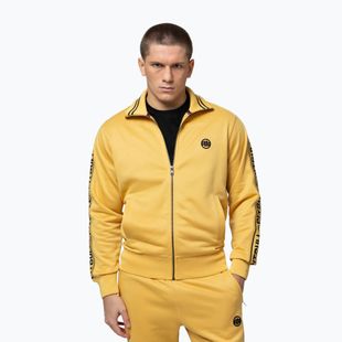 Мъжки суитшърт Pitbull Trackjacket Tape Logo Terry Group pale yellow