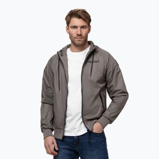 Мъжко яке Pitbull Athletic Logo Nylon Hooded taupe