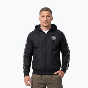 Мъжко яке Pitbull Athletic Tape Nylon Hooded black